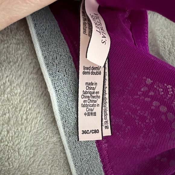 NWT Purple Victorias Secret Lined Demi Bra - Picture 4 of 4